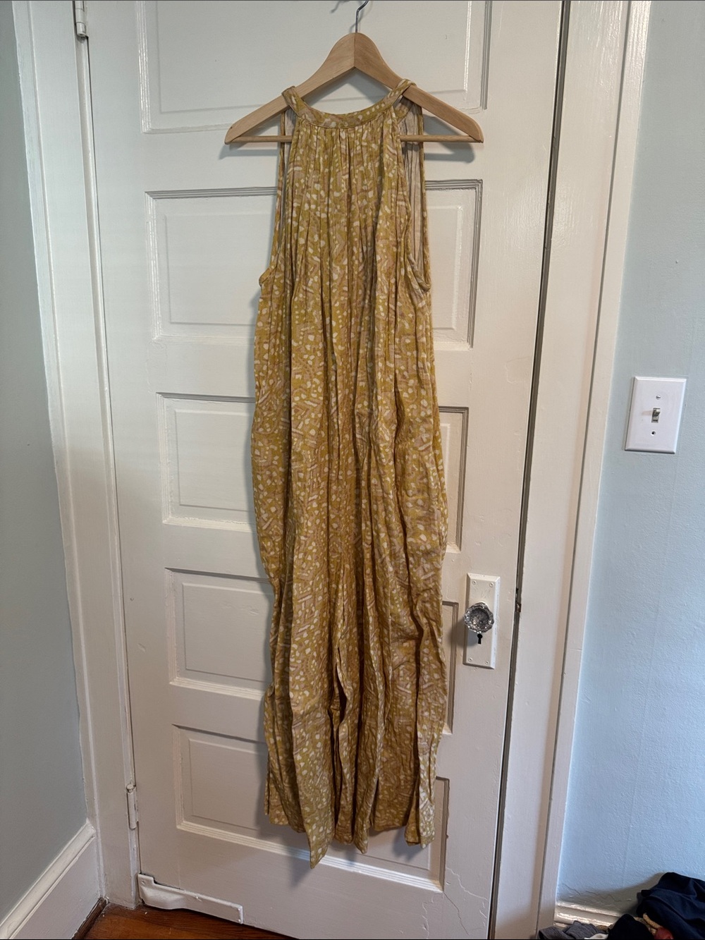 Light Mustard Floral cotton pants jumper